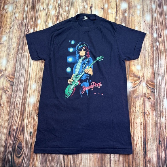 Anvil Other - Vintage Jimmy Page Led Zeppelin The Firm  Concert Tour T Shirt Size Médium